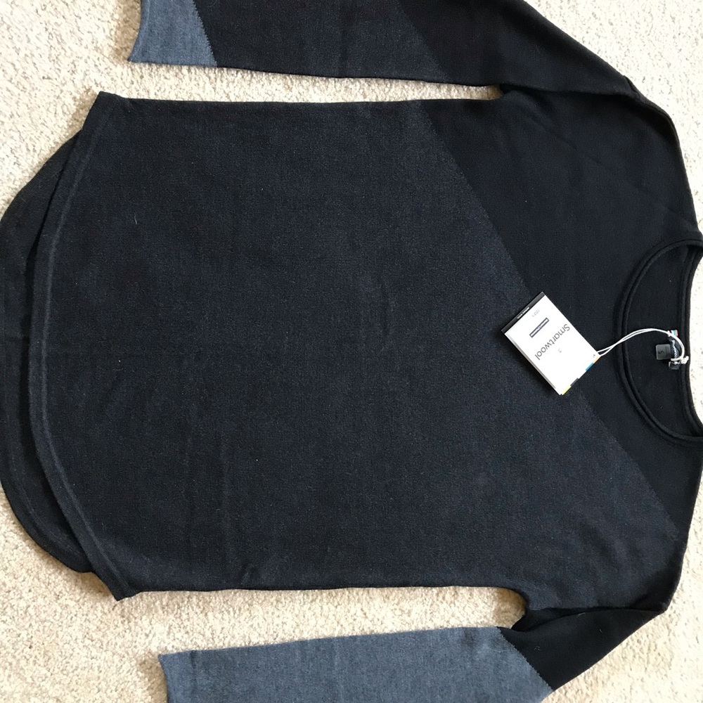 Smart wool women’s shadow Pine color block sweater